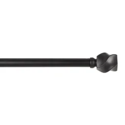Kirkland's Home Matte Black Modern Twist Curtain Rod, 120 In.- Curtain Rods & Hardware