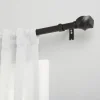 Kirkland's Home Matte Black Modern Twist Curtain Rod, 72 In.- Curtain Rods & Hardware