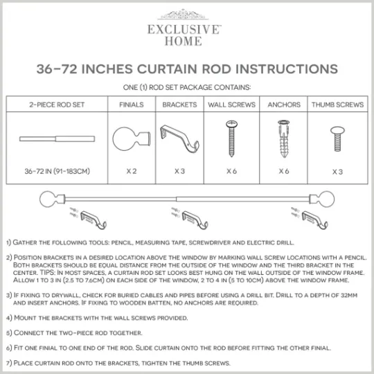 Kirkland's Home Matte Black Modern Twist Curtain Rod, 72 In.- Curtain Rods & Hardware