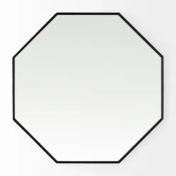 Kirkland's Home Matte Black Octagonal Wall Mirror- Decorative Mirrors