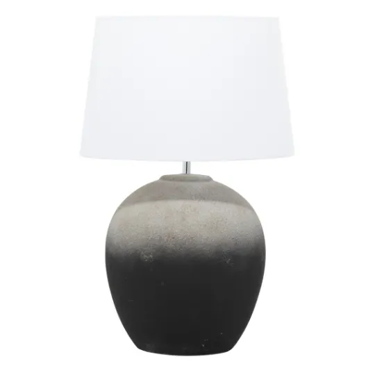 Kirkland's Home Matte Black Ombre Textured Table Lamp, 23 In.- Table Lamps