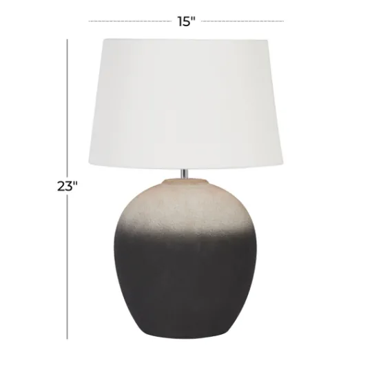 Kirkland's Home Matte Black Ombre Textured Table Lamp, 23 In.- Table Lamps