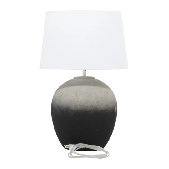 Kirkland's Home Matte Black Ombre Textured Table Lamp, 23 In.- Table Lamps