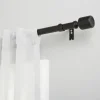 Kirkland's Home Matte Black Rhys Cylinder Curtain Rod, 72 In.- Curtain Rods & Hardware