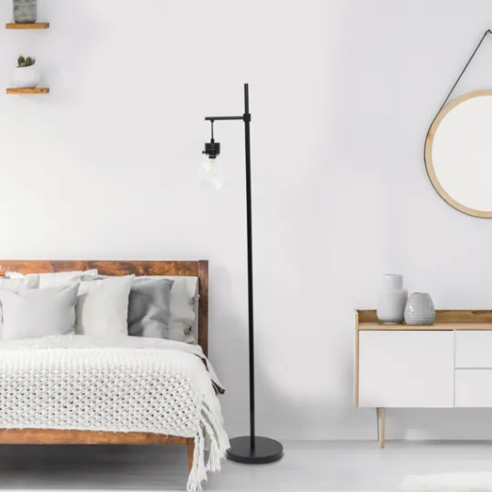 Kirkland's Home Matte Black Stephen Floor Lamp- Floor Lamps