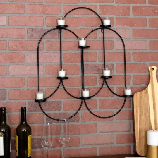 Kirkland's Home Matte Black Tealight Wall Sconce- Sconces