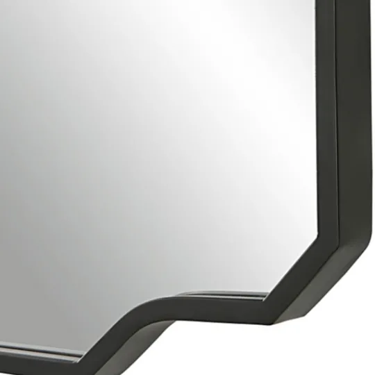 Kirkland's Home Matte Black Thin Linear Iron Frame Wall Mirror- Decorative Mirrors
