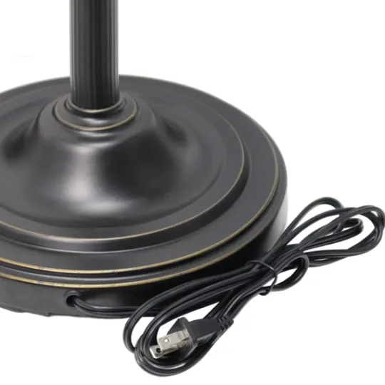Kirkland's Home Matte Bronze And Amber Reading Arm Torchiere- Floor Lamps