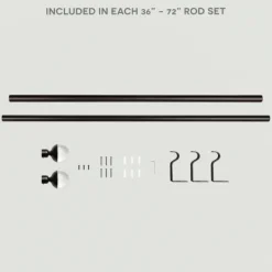Kirkland's Home Matte Bronze Eleanor Curtain Rod Set, 72 In.- Curtain Rods & Hardware
