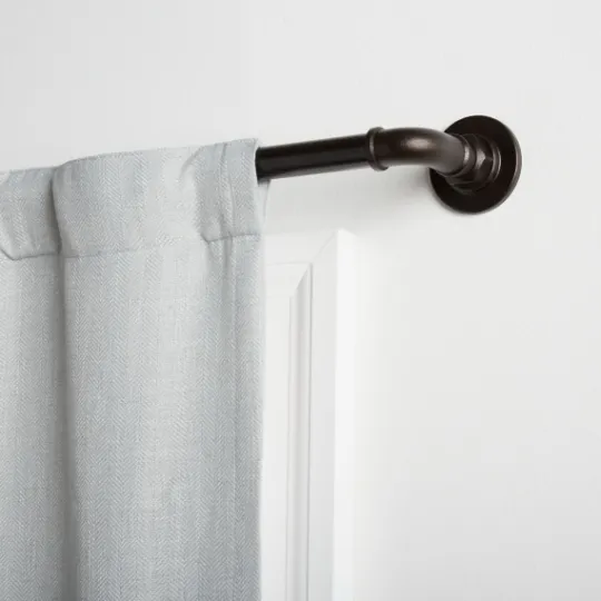 Kirkland's Home Matte Bronze Hyde Wrap Around Curtain Rod, 120 In.- Curtain Rods & Hardware