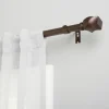 Kirkland's Home Matte Bronze Modern Twist Curtain Rod, 72 In.- Curtain Rods & Hardware