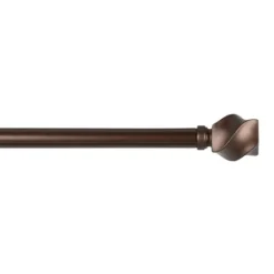 Kirkland's Home Matte Bronze Modern Twist Curtain Rod, 72 In.- Curtain Rods & Hardware