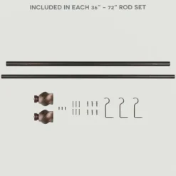 Kirkland's Home Matte Bronze Modern Twist Curtain Rod, 72 In.- Curtain Rods & Hardware