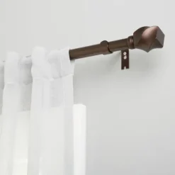 Kirkland's Home Matte Bronze Modern Twist Curtain Rod, 120 In.- Curtain Rods & Hardware