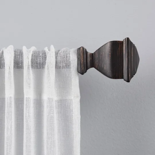 Kirkland's Home Matte Bronze Nathan Curtain Rod, 72 In.- Curtain Rods & Hardware
