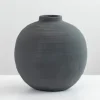 Kirkland's Home Matte Charcoal Rotund Vase- Vases