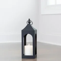 Kirkland's Home Matte Hampshire Metal Lantern, 17 In.- Lanterns