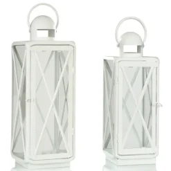 Kirkland's Home Matte Lattice Lanterns, Set Of 2- Lanterns