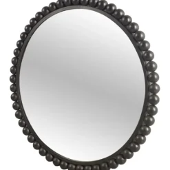 Kirkland's Home Matte Metal Beaded Round Mirror- Decorative Mirrors