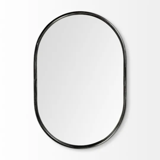 Kirkland's Home Matte Metal Frame Oval Wall Mirror- Decorative Mirrors