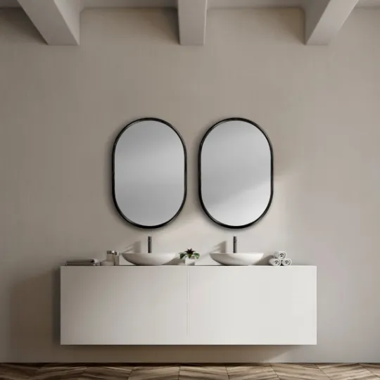 Kirkland's Home Matte Metal Frame Oval Wall Mirror- Decorative Mirrors