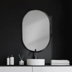 Kirkland's Home Matte Metal Frame Oval Wall Mirror- Decorative Mirrors