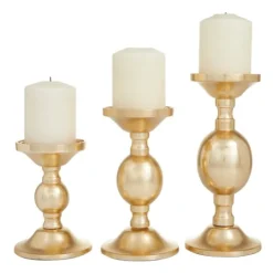 Kirkland's Home Matte Metal 3-Pc. Pillar Candle Holder Set- Candle Holders