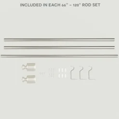 Kirkland's Home Matte Nickel Rhys Cylinder Curtain Rod, 120 In.- Curtain Rods & Hardware