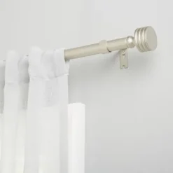Kirkland's Home Matte Nickel Stacked Cylinder Curtain Rod, 120 In.- Curtain Rods & Hardware