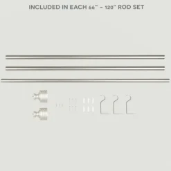 Kirkland's Home Matte Nickel Stacked Cylinder Curtain Rod, 120 In.- Curtain Rods & Hardware