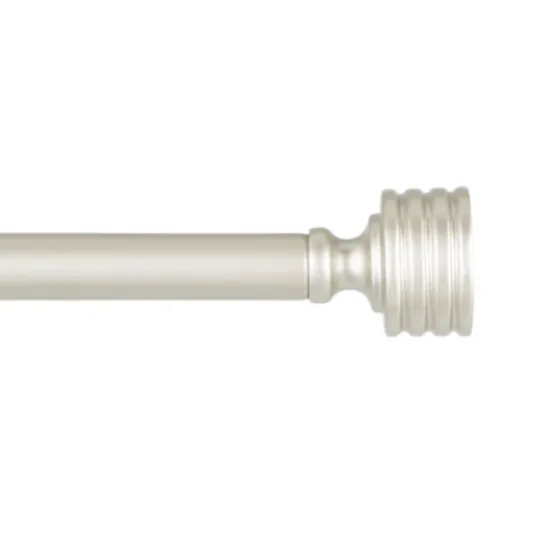 Kirkland's Home Matte Nickel Stacked Cylinder Curtain Rod, 72 In.- Curtain Rods & Hardware