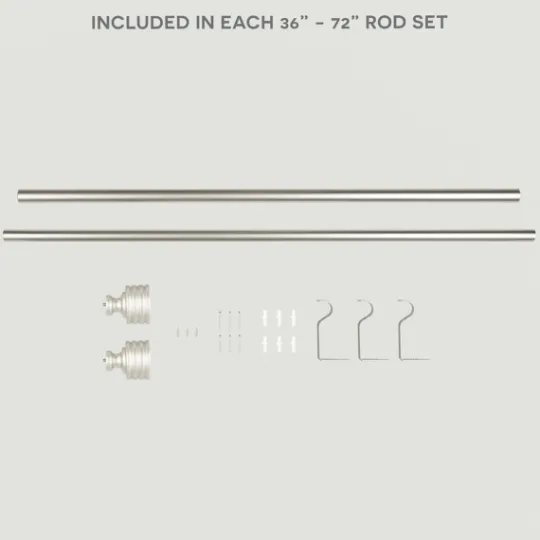 Kirkland's Home Matte Nickel Stacked Cylinder Curtain Rod, 72 In.- Curtain Rods & Hardware