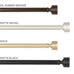 Kirkland's Home Matte Nickel Stacked Cylinder Curtain Rod, 72 In.- Curtain Rods & Hardware