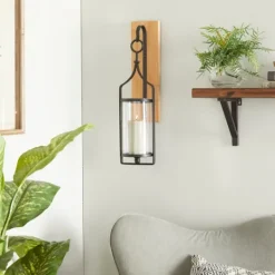Kirkland's Home Matte Poplar Wood Sconce- Sconces