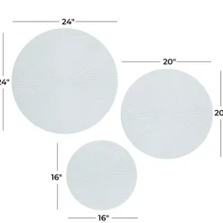 Kirkland's Home Matte Ribbed Sunburst Wall Plates, Set Of 3- Wall Plaques