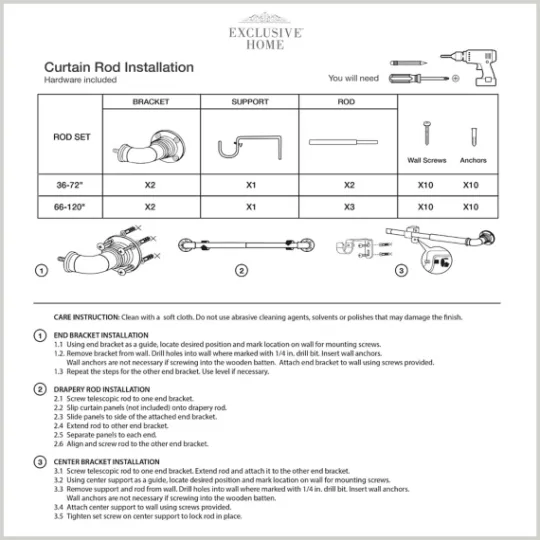 Kirkland's Home Matte Silver Hyde Wrap Around Curtain Rod, 72 In.- Curtain Rods & Hardware