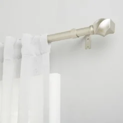 Kirkland's Home Matte Silver Modern Twist Curtain Rod, 120 In.- Curtain Rods & Hardware