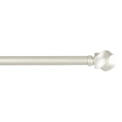 Kirkland's Home Matte Silver Modern Twist Curtain Rod, 120 In.- Curtain Rods & Hardware