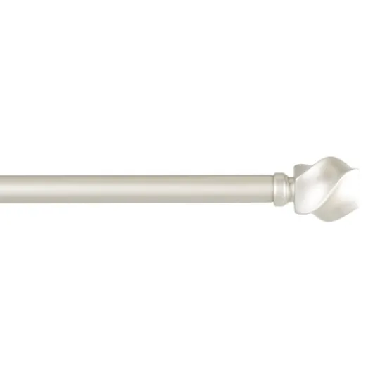 Kirkland's Home Matte Silver Modern Twist Curtain Rod, 120 In.- Curtain Rods & Hardware