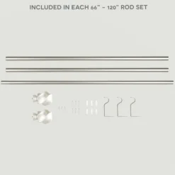 Kirkland's Home Matte Silver Modern Twist Curtain Rod, 120 In.- Curtain Rods & Hardware