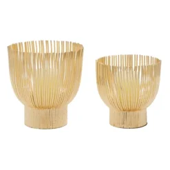 Kirkland's Home Matte Straws 2-Pc. Votive Candle Holder Set- Candle Holders
