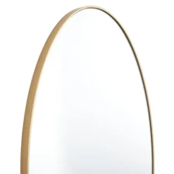 Kirkland's Home Matte Thin Wood Frame Oval Wall Mirror- Decorative Mirrors