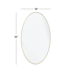 Kirkland's Home Matte Thin Wood Frame Oval Wall Mirror- Decorative Mirrors