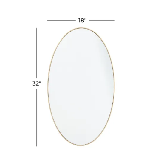 Kirkland's Home Matte Thin Wood Frame Oval Wall Mirror- Decorative Mirrors