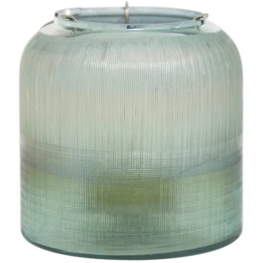 Kirkland's Home Matte Turquoise Glass Candle Holder- Candle Holders