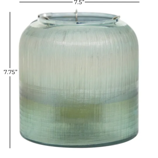 Kirkland's Home Matte Turquoise Glass Candle Holder- Candle Holders