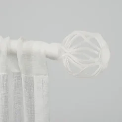 Kirkland's Home Matte White Open Sphere Curtain Rod, 72 In.- Curtain Rods & Hardware