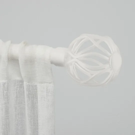 Kirkland's Home Matte White Open Sphere Curtain Rod, 72 In.- Curtain Rods & Hardware