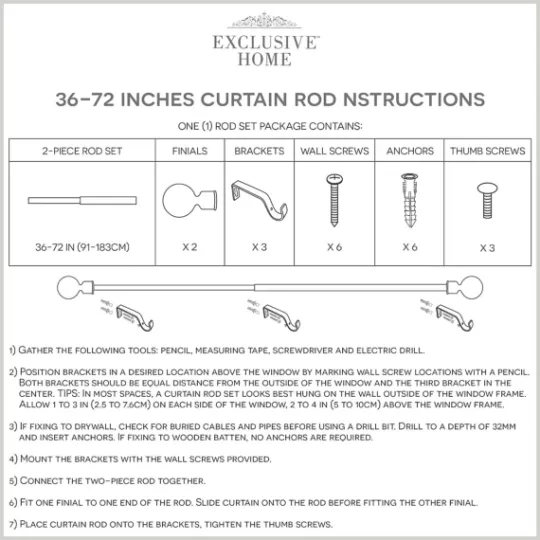 Kirkland's Home Matte White Open Sphere Curtain Rod, 72 In.- Curtain Rods & Hardware