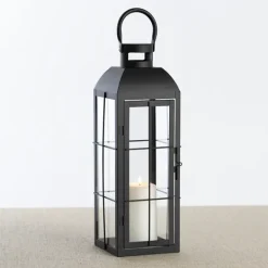 Kirkland's Home Matte Window Pane Lantern, 17 In.- Lanterns